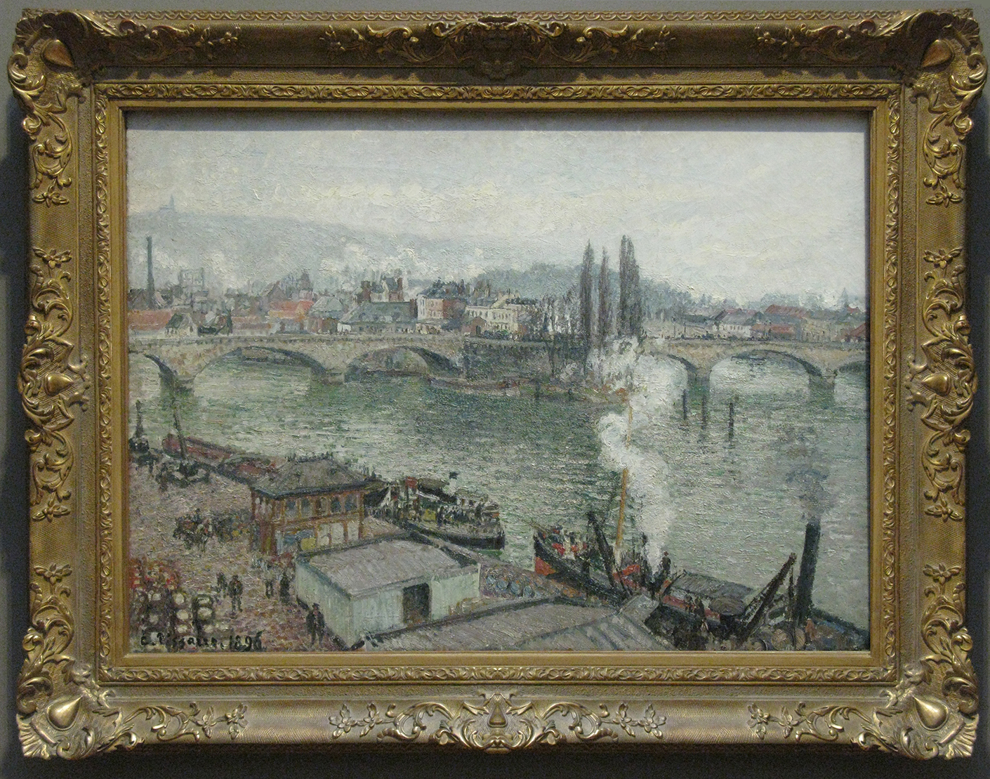 Camille Pissarro (1830-1903), The Stone Bridge in Rouen: dull weather, 1896, o/c, 66.1 x 91.5 cm., National Gallery of Canada
