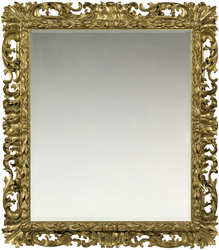 Mid -17th century hand carved Italian (Bolognese) Baroque frame