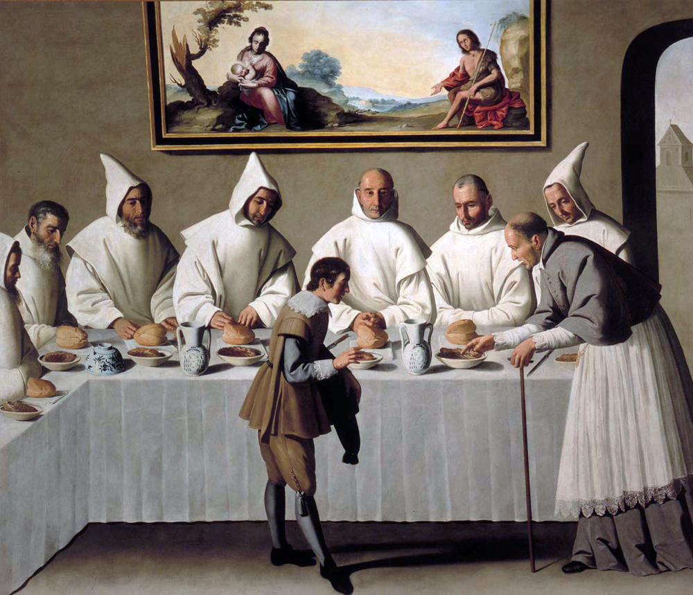 Zurbarán (1598-1664), St Hugo in the refectory